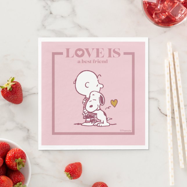 Charlie Brown & Snoopy - Love is a Best Friend Napkins (Insitu)