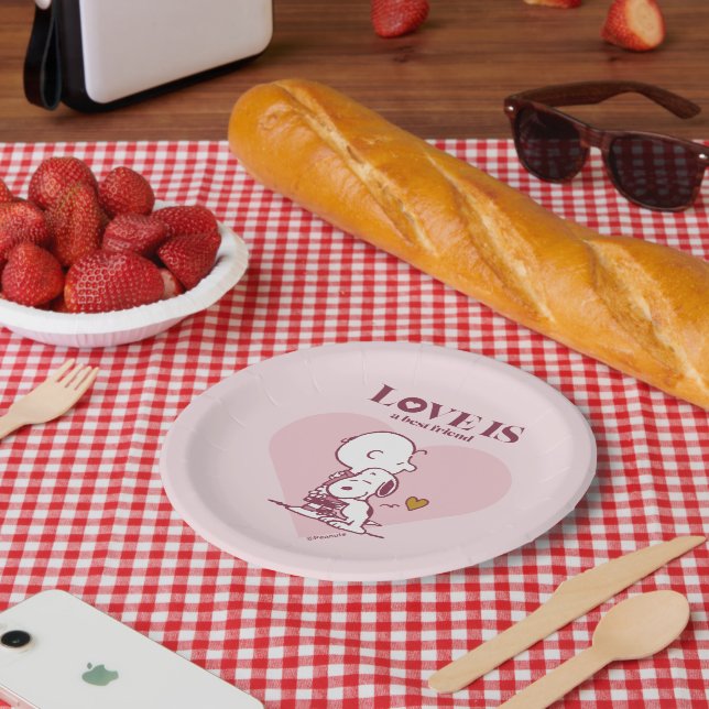 Charlie Brown & Snoopy - Love is a Best Friend Paper Plates (Picnic)