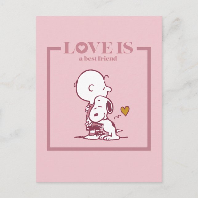 Charlie Brown & Snoopy - Love is a Best Friend Postcard (Front)