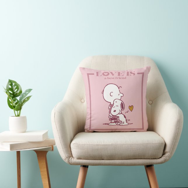 Charlie Brown & Snoopy - Love is a Best Friend Throw Pillow (Chair)