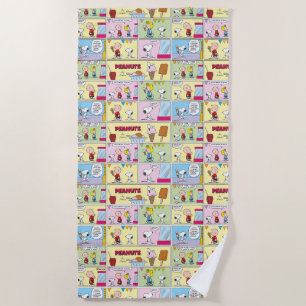 Charlie Brown, Snoopy & Sally Ice Cream Beach Towel
