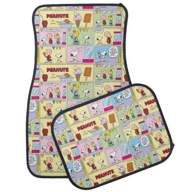 Charlie Brown, Snoopy & Sally | Ice Cream Car Floor Mat (Set)