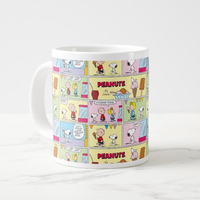 Charlie Brown, Snoopy & Sally | Ice Cream Giant Coffee Mug (Front Left)