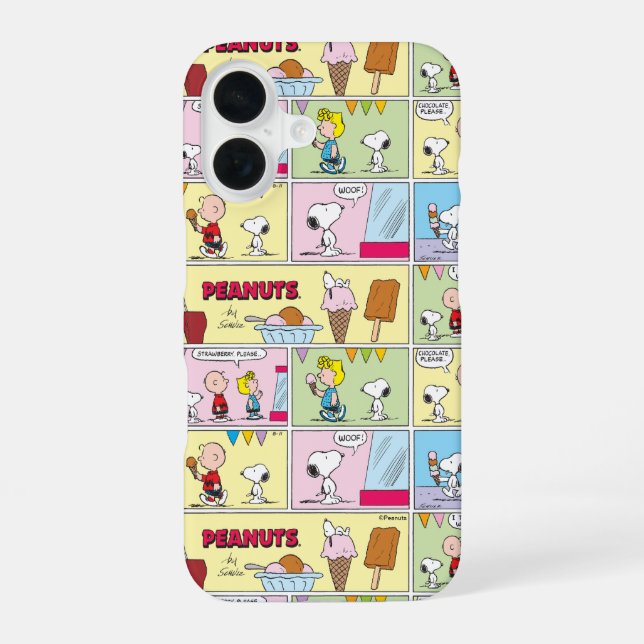 Charlie Brown, Snoopy & Sally | Ice Cream iPhone Case (Back)