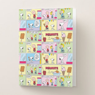 Charlie Brown, Snoopy & Sally Ice Cream Pocket Folder