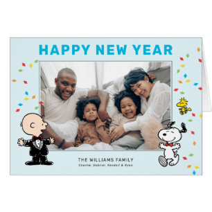 Charlie Brown, Snoopy & Woodstock Happy New Year Cards