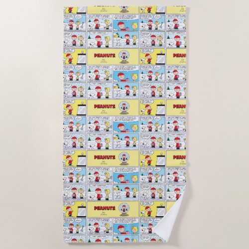 Charlie Brown  Snow Globe Beach Towel