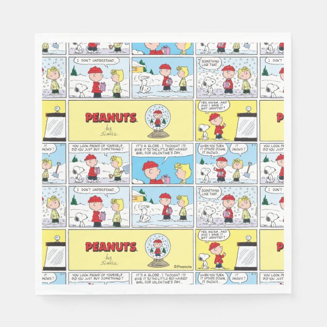 Charlie Brown | Snow Globe Napkins (Front)