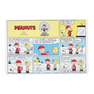 Charlie Brown   Snow Globe Placemat