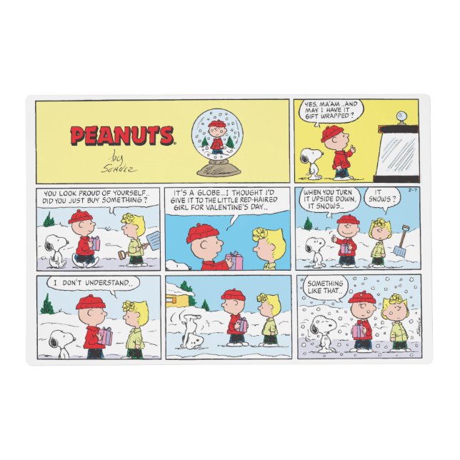 Charlie Brown | Snow Globe Placemat (Front)