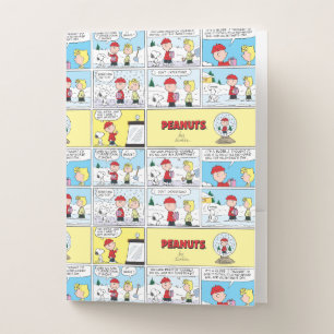 Charlie Brown   Snow Globe Pocket Folder