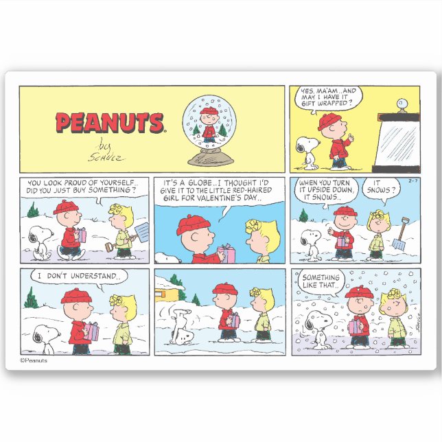 Charlie Brown | Snow Globe Sticker (Front)