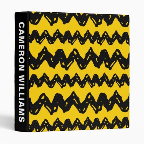 Charlie Brown Zig Zag Pattern 3 Ring Binder