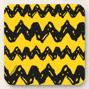 Charlie Brown Zig Zag Pattern Beverage Coaster