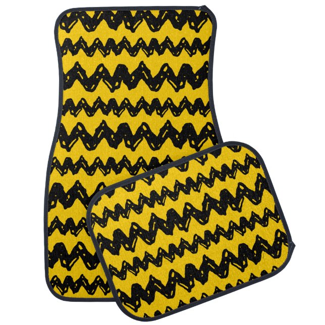 Charlie Brown Zig Zag Pattern Car Floor Mat (Set)