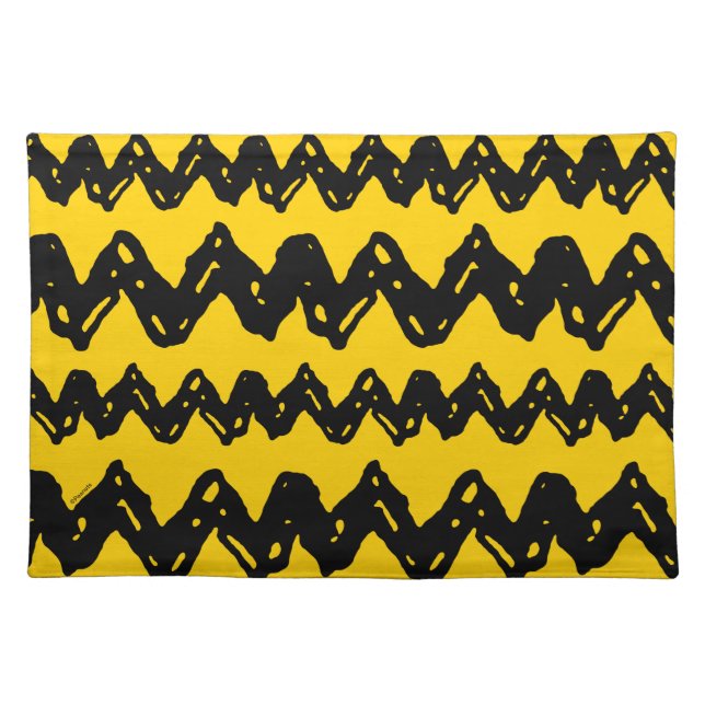 Charlie Brown Zig Zag Pattern Cloth Placemat (Front)
