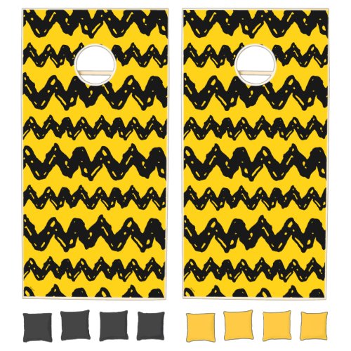 Charlie Brown Zig Zag Pattern Cornhole Set