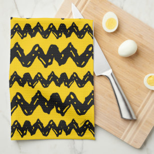 Yellow & Black Bumble Bee Kitchen Towel, Zazzle