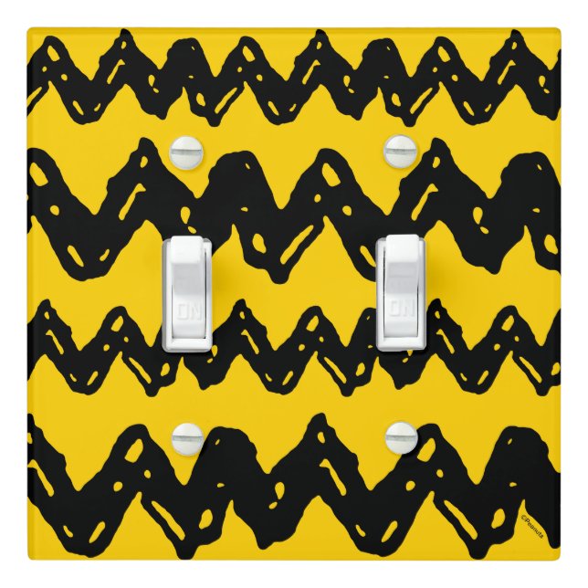 Charlie Brown Zig Zag Pattern Light Switch Cover (In Situ)