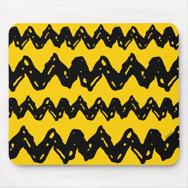 Charlie Brown Zig Zag Pattern Mouse Pad (Front)