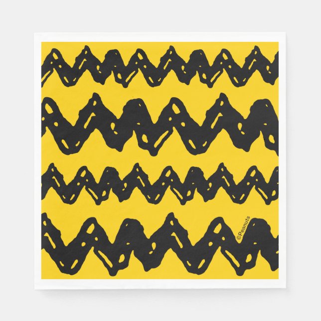 Charlie Brown Zig Zag Pattern Napkins (Front)