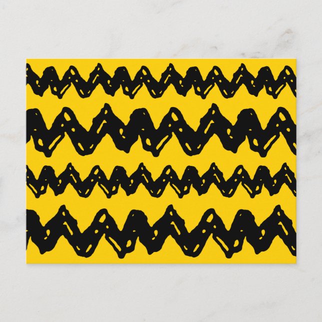 Charlie Brown Zig Zag Pattern Postcard (Front)