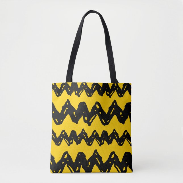 Charlie Brown Zig Zag Pattern Tote Bag (Front)