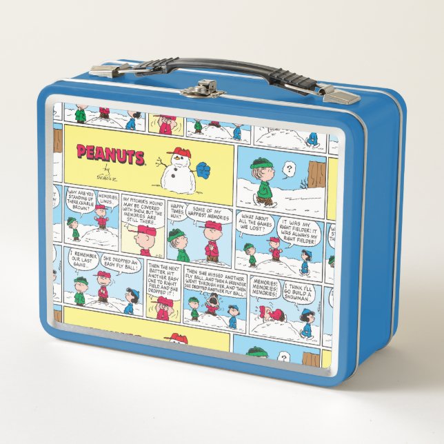 Charlie Brown's Baseball Memories Metal Lunch Box (Front)