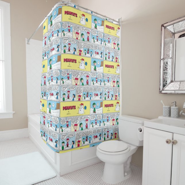 Charlie Brown's Baseball Memories Shower Curtain (In Situ)