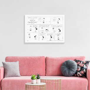 Charlie Brown's Memories At The Pitcher's Mound Canvas Print