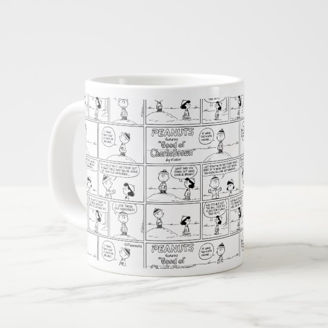 Charlie Brown's Memories At The Pitcher's Mound Giant Coffee Mug (Front Left)