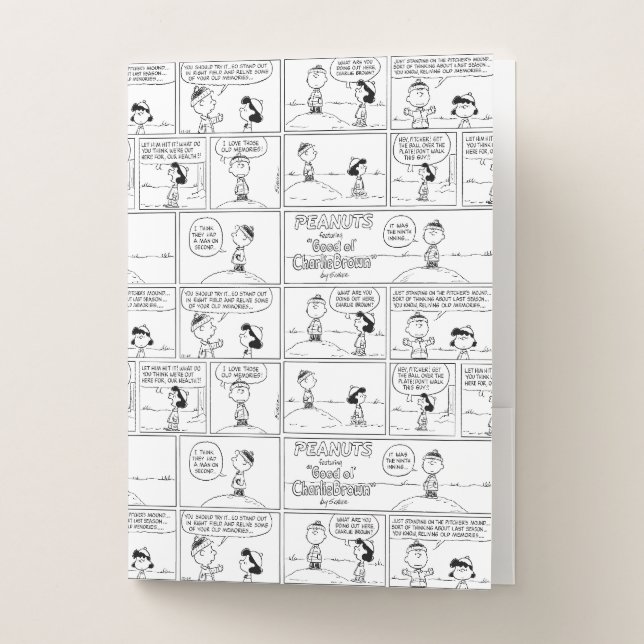 Charlie Brown's Memories At The Pitcher's Mound Pocket Folder (Front)