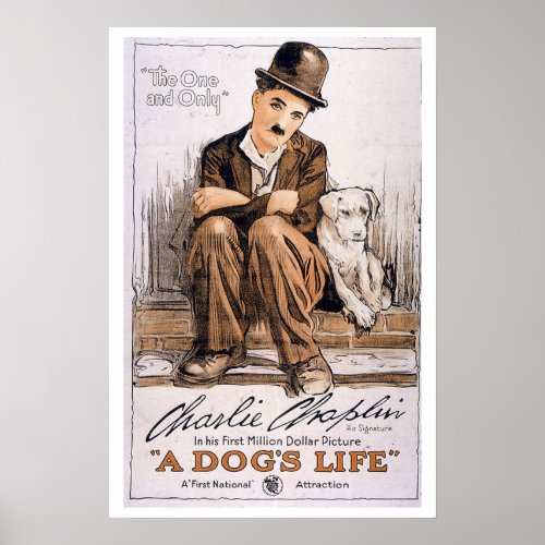 Charlie Chaplin Copy of 1918 Theatrical Vintage Poster