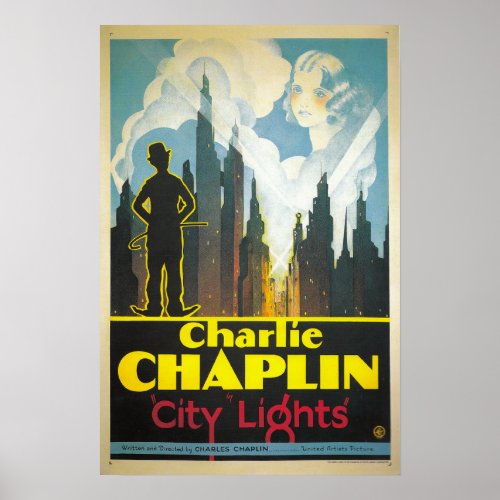 Charlie Chaplin Copy of 1931 Theatrical Vintage Poster