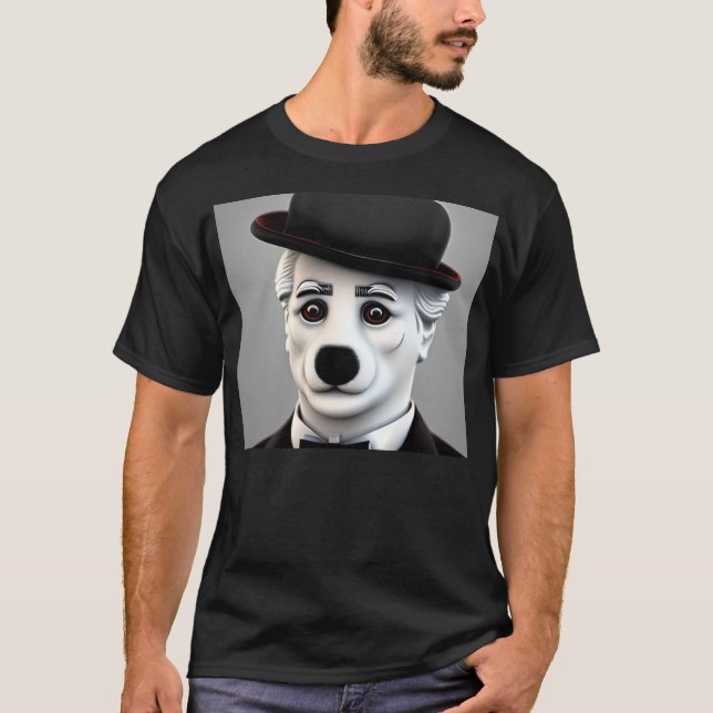 Charlie Chaplin puppy T-Shirt (Front)