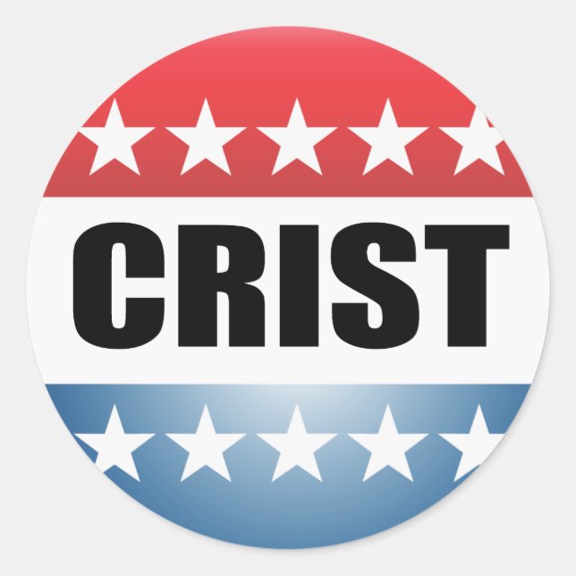 CHARLIE CRIST CLASSIC ROUND STICKER (Front)