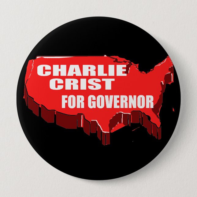 CHARLIE CRIST FOR SENATE PINBACK BUTTON (Front)