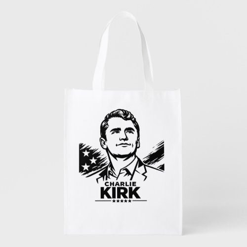 charlie Kirk Grocery Bag