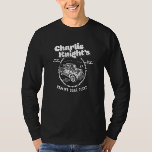 Charlie Knights Garage Auto Repair Vintage Style  T_Shirt