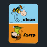 Charlie & Lucy Football | Clean & Dirty Dishwasher Magnet<br><div class="desc">End the kitchen confusion with a touch of nostalgia! We all know the struggle—opening the dishwasher only to wonder, "Wait, did we run this yet?" Put that question to rest with the help of the Peanuts gang. This reversible dishwasher magnet features your favorite comic strip dynamic. Flip to Charlie Brown...</div>