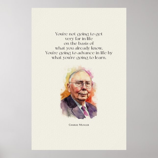 Charlie Munger Quote 1 Framed Art (Front)