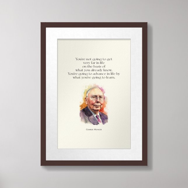 Charlie Munger Quote 1 Framed Art (Framed Front)