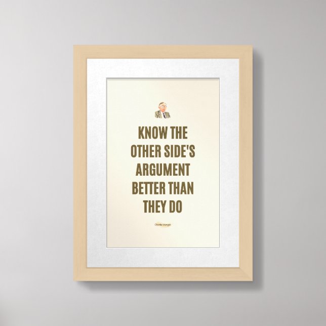 Charlie Munger Wisdom Quote Framed Art (Framed Front)