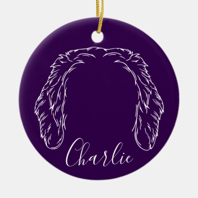 Charlie Ornament (Paw Prints) (Front)