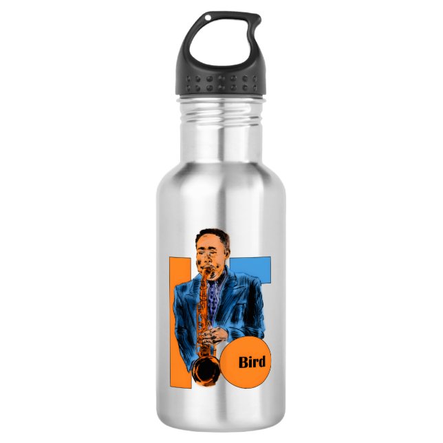 Charlie Parker Stainless Steel Water Bottle (Front)
