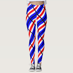 Charlie Red White Blue Leggings