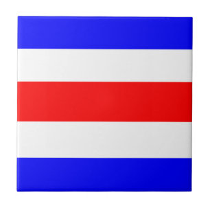Charlie Red White Blue Tile