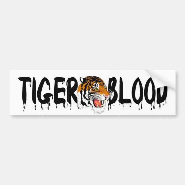 Charlie Sheen TIGER BLOOD Bumper Sticker (Front)