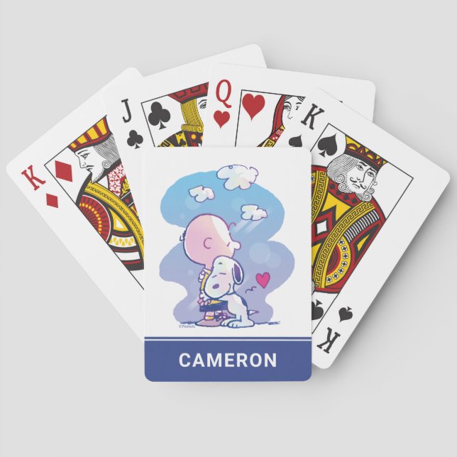 Charlie & Snoopy Hug Playing Cards (Back)