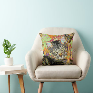 Charlie The Cat Throw Pillow